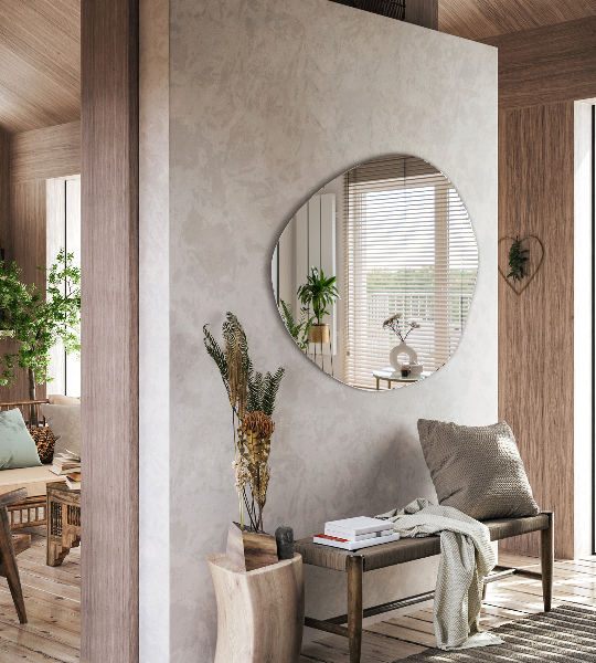 Specchio asimmetrico senza cornice 87x86 cm