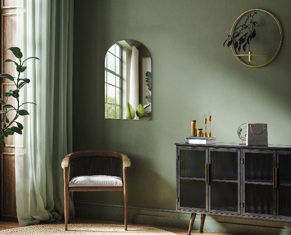 Specchio irregolare semiovale 40x70 cm