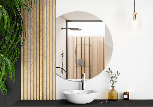 Specchio dal taglio irregolare 70x80 cm