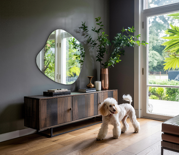 Specchio irregolare macchia originale 48x48 cm