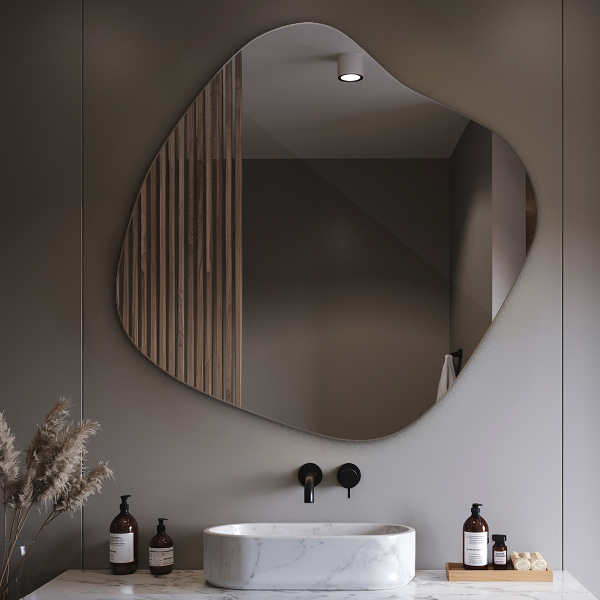 Specchio irregolare macchia originale 58x59 cm