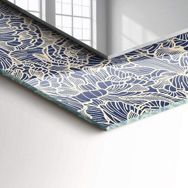 Specchio stampato Motivo floreale in tessuto