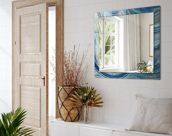 Specchio stampato Onde astratte blu