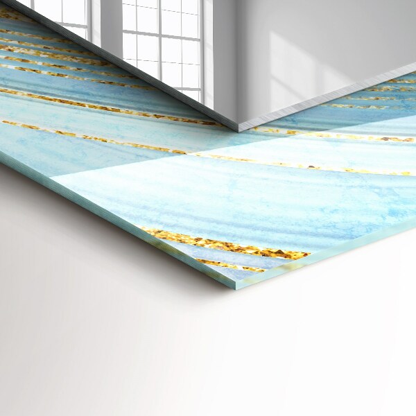 Specchio stampato Onde astratte blu