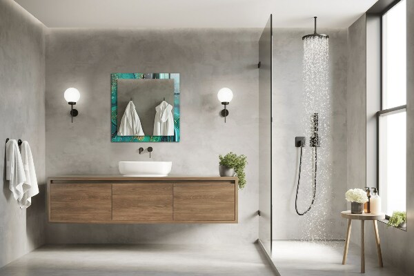 Specchio stampato Texture verde astratta