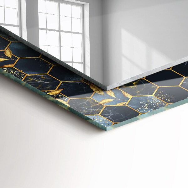 Specchio decoro Foglie esagonali