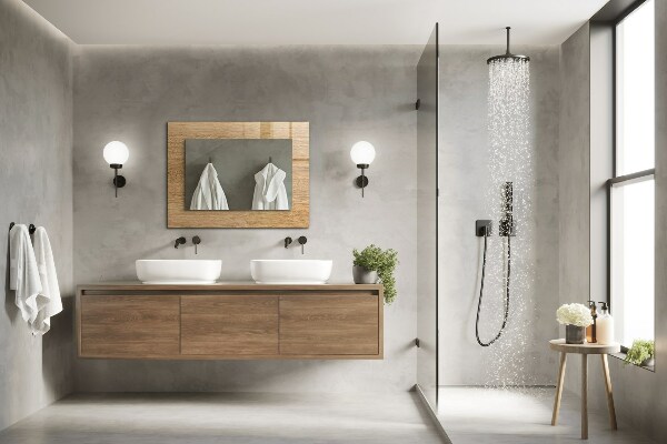 Specchio stampato Legno con texture