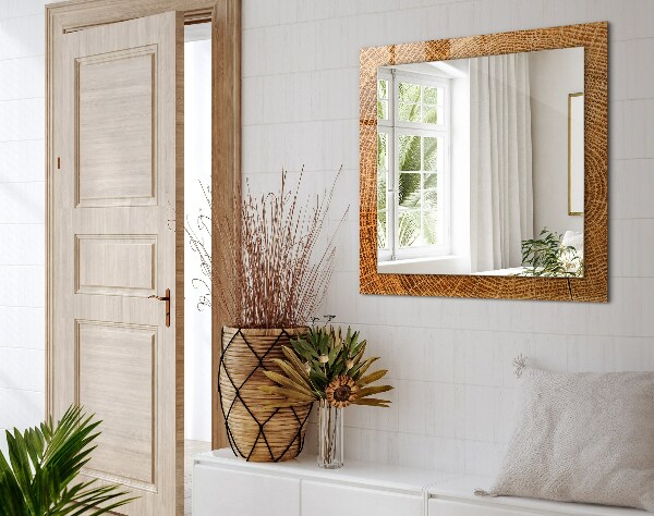 Specchio decoro Sezione di anelli di tronco d'albero