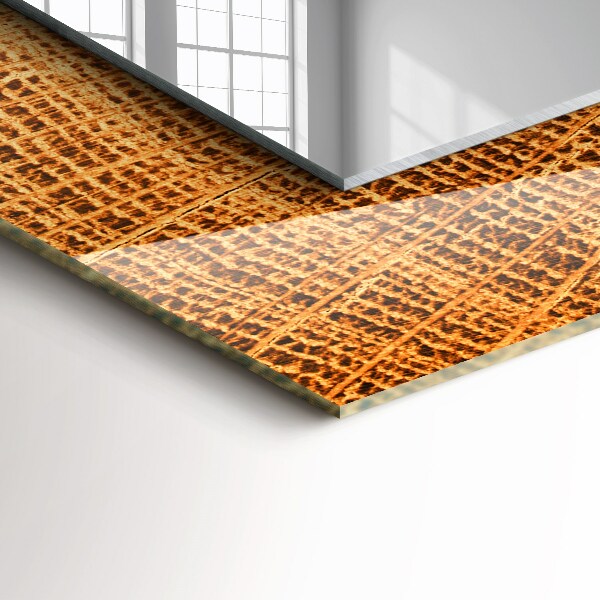 Specchio decoro Sezione di anelli di tronco d'albero