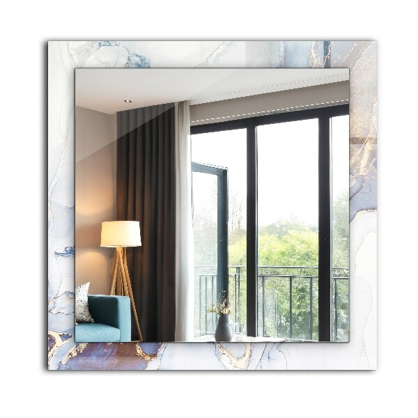 Specchio con cornice stampata Arte astratta in marmo