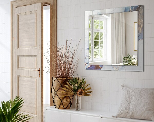 Specchio con cornice stampata Arte astratta in marmo