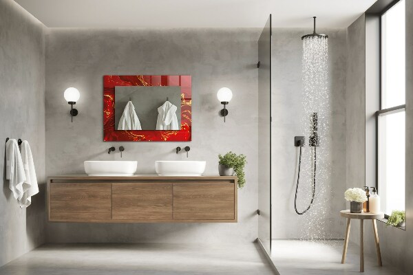 Specchio stampato Pittura astratta rossa