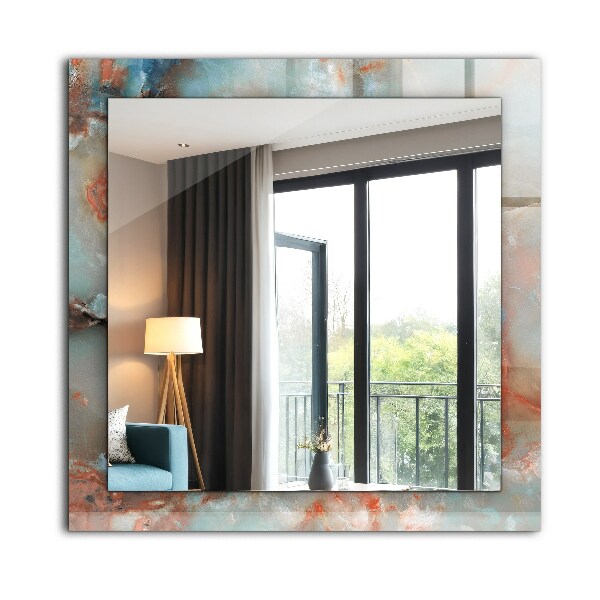 Specchio con cornice stampata Texture astratta colorata