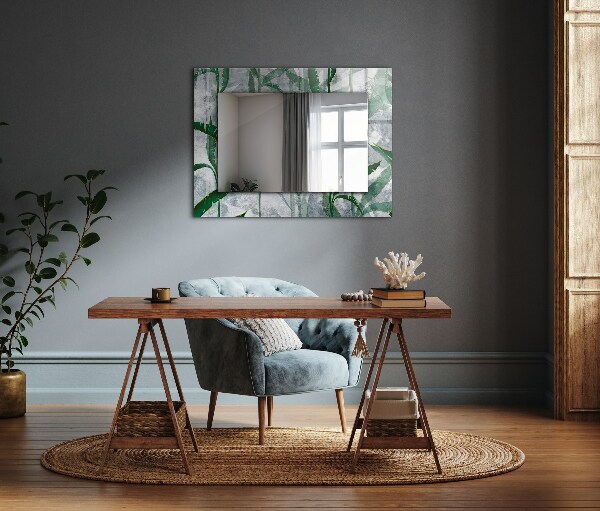Specchio decoro Piante con foglie verdi