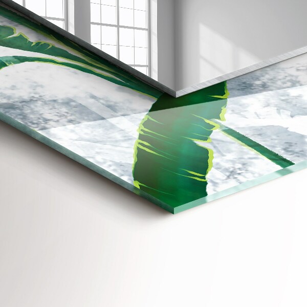 Specchio decoro Piante con foglie verdi