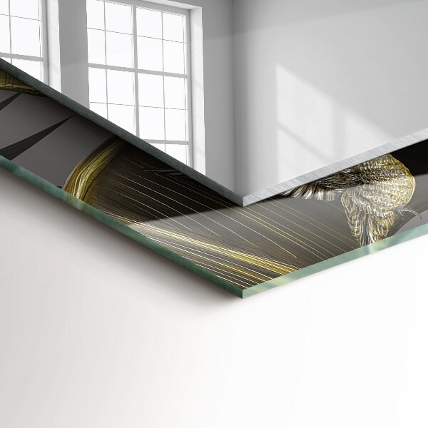 Specchio stampato Fiori e colibrì