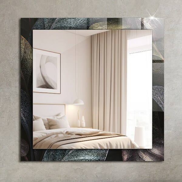 Specchio stampato Foglie di piante colorate