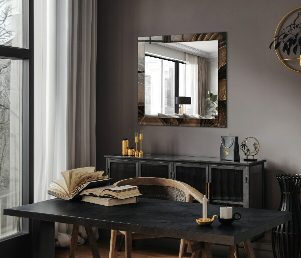 Specchio con cornice stampata Foglie tropicali
