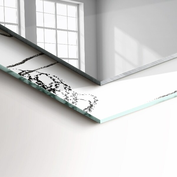 Specchio con cornice stampata Stencil astratti moderni