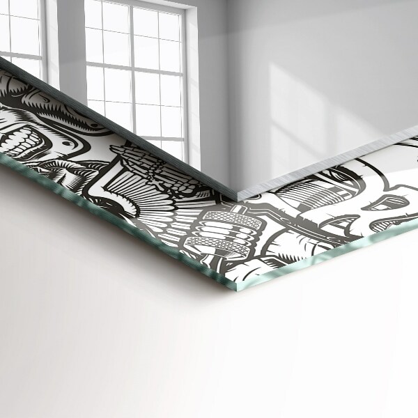 Specchio decoro Motivi in bianco e nero