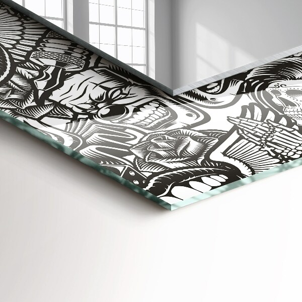 Specchio decoro Motivi in bianco e nero