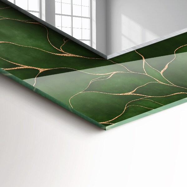 Specchio decoro Disegno di foglie verdi