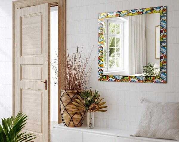 Specchio con cornice stampata Palloncini colorati dei cartoni animati