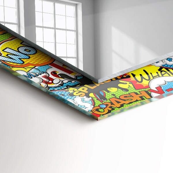 Specchio con cornice stampata Palloncini colorati dei cartoni animati