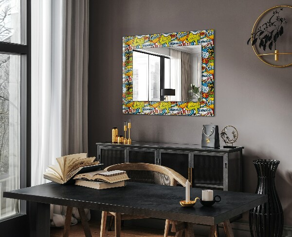 Specchio con cornice stampata Palloncini colorati dei cartoni animati