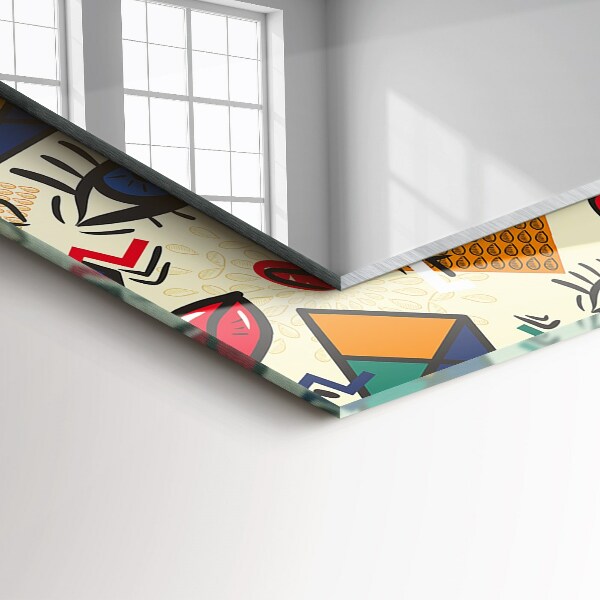 Specchio stampato Forme di occhi e bocca