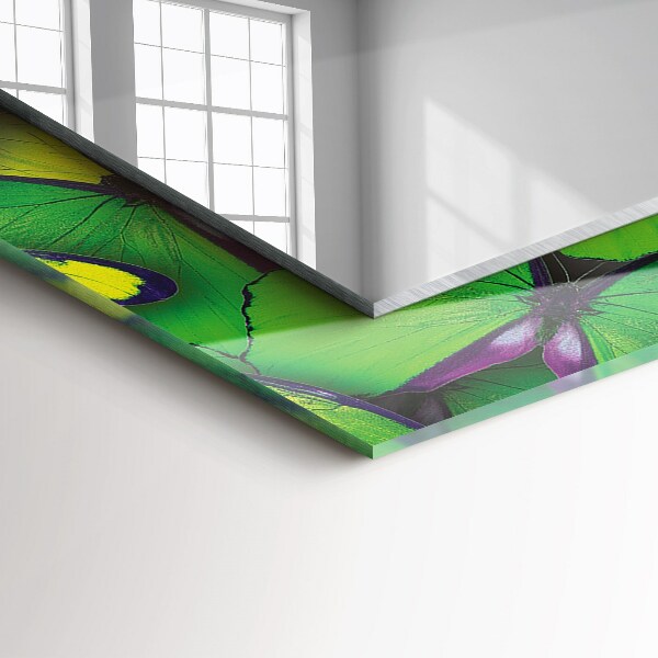 Specchio stampato Farfalle blu e verdi