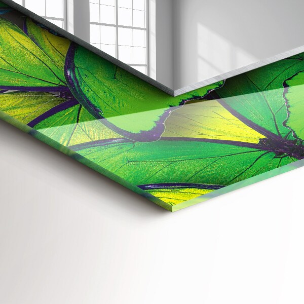 Specchio stampato Farfalle blu e verdi