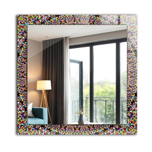 Specchio stampato Motivo mandala colorato