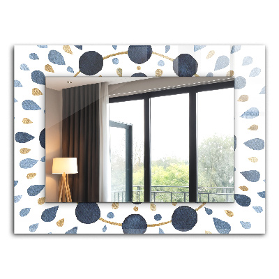 Specchio con cornice stampata Motivo mandala astratto
