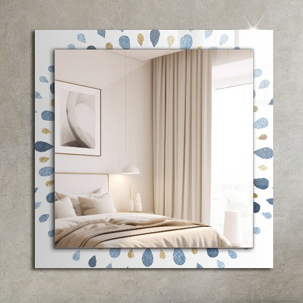 Specchio con cornice stampata Motivo mandala astratto