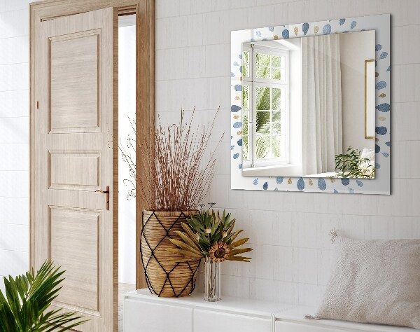 Specchio con cornice stampata Motivo mandala astratto