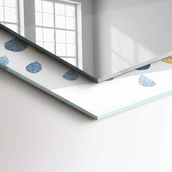 Specchio con cornice stampata Motivo mandala astratto