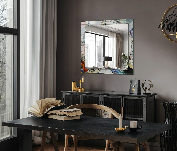 Specchio stampato Mosaico astratto di cerchi