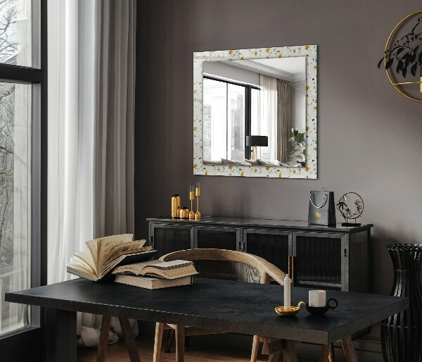 Specchio decoro Motivo di fiori di foglie