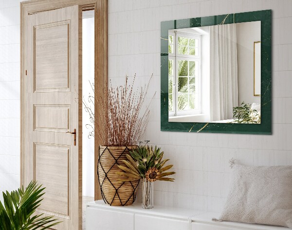 Specchio decoro Foglie verdi e oro