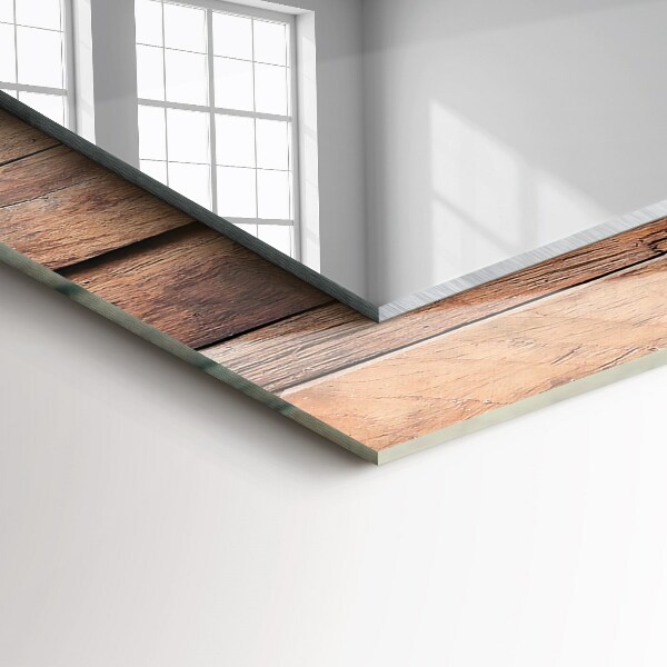 Specchio decoro Parete rivestita in legno