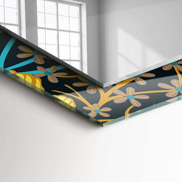 Specchio decoro Motivi di foglie di fiori