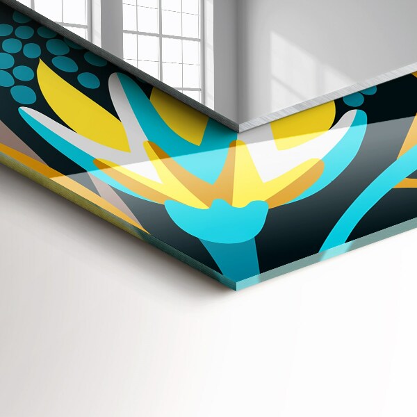 Specchio decoro Motivi di foglie di fiori