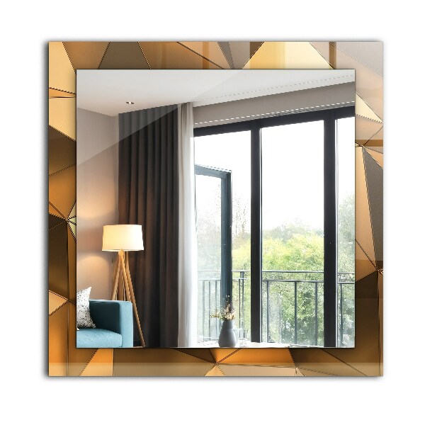 Specchio stampato Motivi geometrici dorati