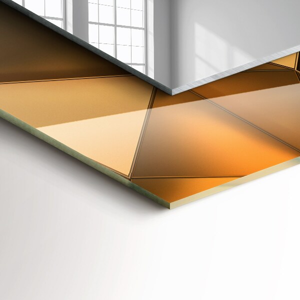 Specchio stampato Motivi geometrici dorati