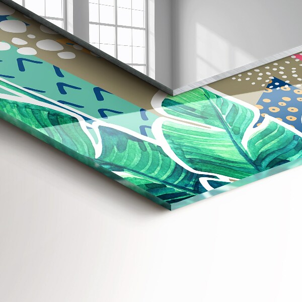 Specchio stampato Fiori e foglie