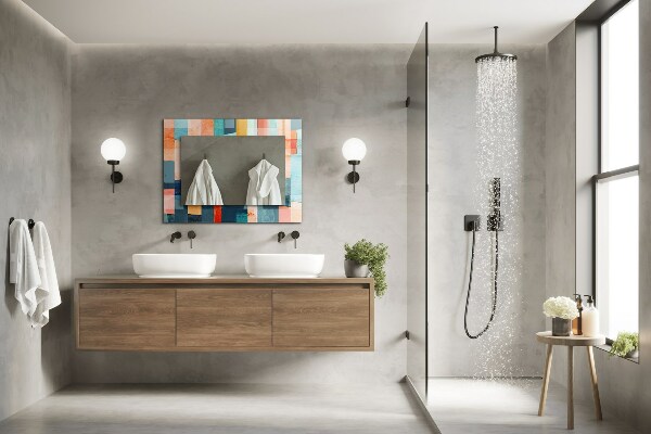 Specchio stampato Rettangoli astratti colorati