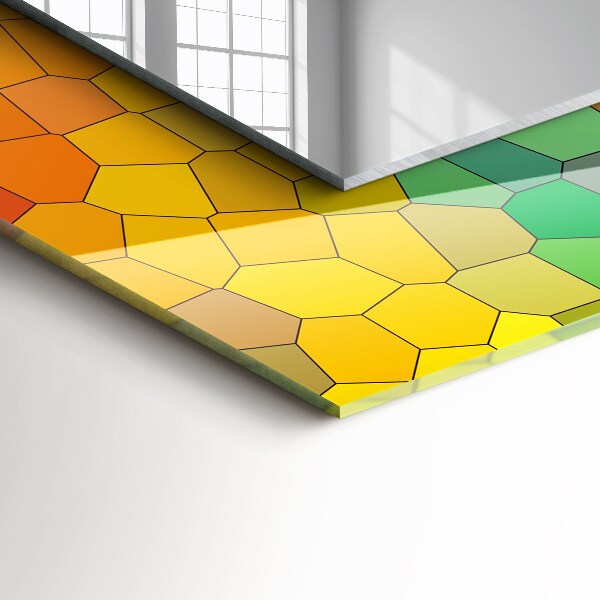 Specchio con cornice stampata Mosaico astratto di colori
