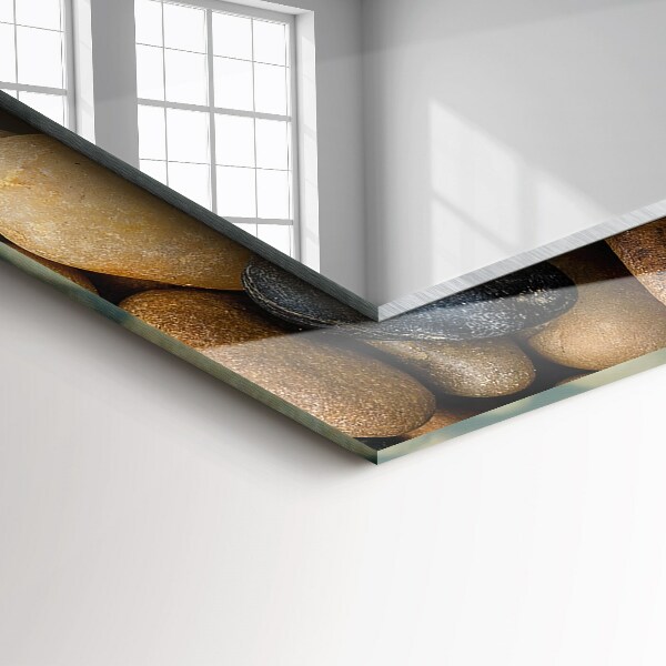 Specchio decoro Pietre lisce colorate