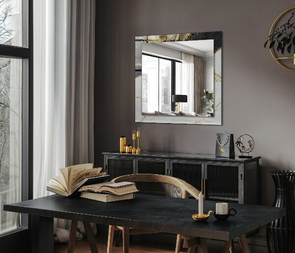 Specchio stampato Arte astratta in oro